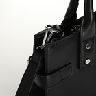 Сумка женская на молнии, цвет чёрный - фото 23749368