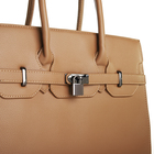 Сумка женская на молнии, цвет песочный - фото 23749385