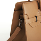 Сумка женская на молнии, цвет песочный - фото 23749386