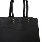 Сумка женская тоут на молнии, 33×12×25 см, однотонная, чёрная - Фото 5