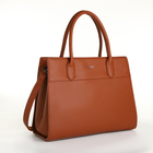 Сумка женская на молнии, цвет рыжий - фото 23749495