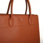 Сумка женская на молнии, цвет рыжий - фото 23749496