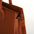 Сумка женская на молнии, цвет рыжий - фото 23749497