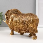 Фигурка полистоун «Овцебык», золотой 27×9.5×16.8 см - Фото 3