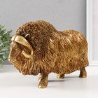 Фигурка полистоун «Овцебык», золотой 27×9.5×16.8 см - Фото 4