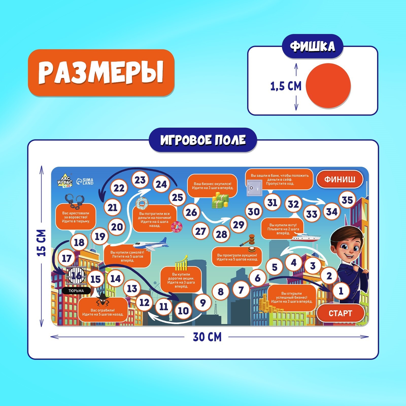 Настольная игра «Бизнесмен», 2-4 игроков, 3+