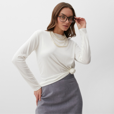 Лонгслив женский MIST, Base, размер onesize, молочный