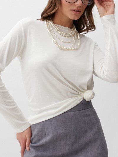 Лонгслив женский MIST Base, размер onesize, молочный