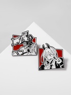 Набор значков (2 шт.) «Япония» магические парни, цветной в чёрном металле - Фото 7