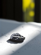 Значок «Япония» AE-86, цвет чёрно-белый в чёрном металле - Фото 6