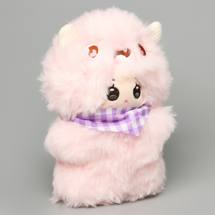 Мягкая игрушка «Кукла» в костюме монстрика, 22 см, цвет розовый - фото 1906627660