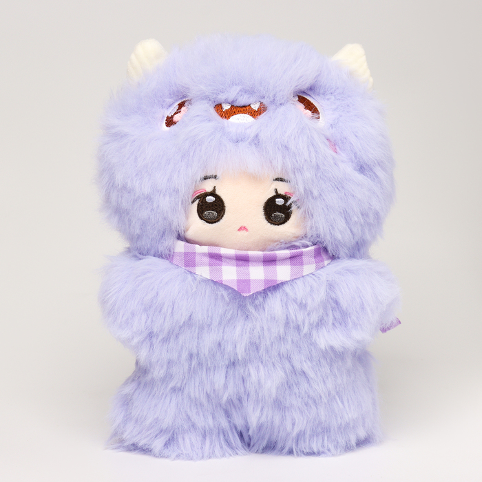 Мягкая игрушка «Кукла» в костюме монстрика, 22 см, цвет фиолетовый - фото 1906627662