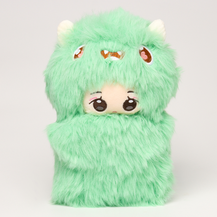 Мягкая игрушка "Кукла" в костюме монстрика, 22 см, цвет зеленый