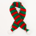 Вязанные шапка и шарфик для игрушек «Снежный день» - фото 9212906