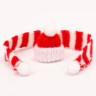 Вязанные шапка и шарфик для игрушек «Зимнее настроение» - фото 9212912