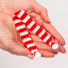 Шарфик для игрушек вязаный «Зимний вечер», набор 5 шт., размер 1 шт. — 27×2 см - Фото 3