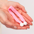 Шарфик для игрушек вязаный, набор 5 шт., размер 1 шт. — 27×2 см, цвет розовый - Фото 3