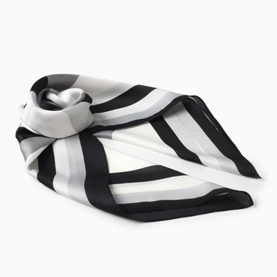 Платок женский MINAKU, размер 70×70 см, серый, белый