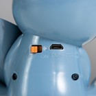 Настольная лампа с точилкой "Мишка" LED 2Вт 3000К USB АКБ синий 15х14х30 см - Фото 9