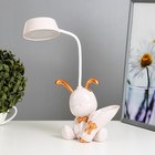 Настольная лампа с точилкой «Зайчик» LED 2 Вт 3000К USB АКБ розовый 15×14×30 см - Фото 1