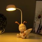 Настольная лампа с точилкой «Зайчик» LED 2 Вт 3000К USB АКБ розовый 15×14×30 см - Фото 3