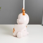 Настольная лампа с точилкой «Зайчик» LED 2 Вт 3000К USB АКБ розовый 15×14×30 см - Фото 6