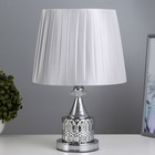 Настольная лампа с подсветкой "Элегия" Е27 40Вт хром-серый 26х26х39 см - фото 4307940