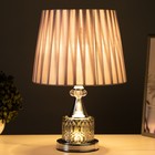 Настольная лампа с подсветкой "Элегия" Е27 40Вт хром-серый 26х26х39 см - Фото 2
