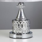Настольная лампа с подсветкой "Элегия" Е27 40Вт хром-серый 26х26х39 см - Фото 4