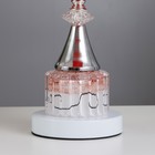 Настольная лампа с подсветкой "Агата" Е27 40Вт бело-розовый 25х25х42,5 см - Фото 4