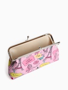 Косметичка на фермуаре, маленькая, с принтом, розовая/разноцветная - Фото 2