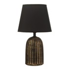 Настольная лампа "Аурика" Е27 40Вт черно-золотой 20х20х32 см - фото 23833212
