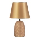 Настольная лампа «Глория» Е27 40 Вт терракотовый-золотой 20×20×32 см - Фото 6