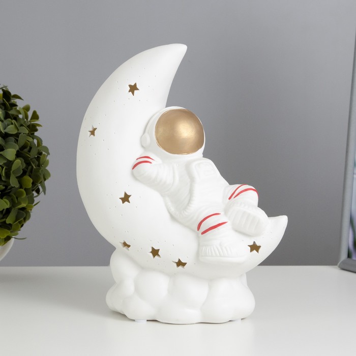 Настольная лампа «Космонавт» Е14 40 Вт белый 11×20×25 см - Фото 1