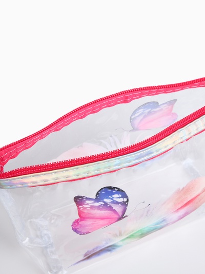 Косметичка на молнии, цвет розовый