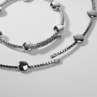 Набор 2 предмета« колье, браслет »Ноэль диски, цвет белый в серебре - Фото 2