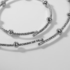 Набор 2 предмета« колье, браслет »Ноэль, бусины №6, цвет белый в серебре - Фото 2