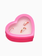 Подставки для украшений с крышкой «Дорожная сердце» 12 мест, пластик, 8.5×8.5×2.5 см, розовая - Фото 1