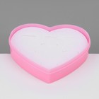 Органайзер для украшений «Шкатулка сердце» 12 мест, пластик, 8,5×8,5×2,5 см, цвет розовый - Фото 5