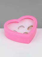 Подставки для украшений с крышкой «Дорожная сердце» 12 мест, пластик, 8.5×8.5×2.5 см, розовая - Фото 5