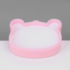 Органайзер для украшений «Шкатулка мишка» 8 мест, пластик, 10,5×10×3 см, цвет розовый - Фото 5