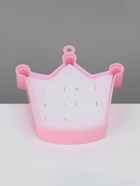 Подставки для украшений с крышкой QF «Дорожная корона» 6 мест, пластик, 9.5×9×3 см, розовая - фото 52708095