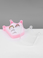 Подставки для украшений с крышкой QF «Дорожная корона» 6 мест, пластик, 9.5×9×3 см, розовая - фото 52708096