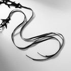 Чокер «Шипы» мягкие, на завязке, цвет бело-чёрный, 100 см - Фото 4
