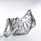 Сумка женская кросс-боди, на молнии, цвет серебряный - Фото 2
