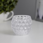 Светодиодная свеча в подсвечнике RISALUX «Стекло», ночник LED, от батареек 3×LR44, 7.5×7.5×7 см - Фото 1