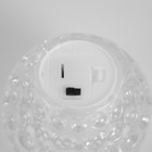 Светодиодная свеча в подсвечнике RISALUX «Стекло», ночник LED, от батареек 3×LR44, 7.5×7.5×7 см - Фото 5