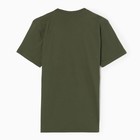 Футболка мужская с принтом, цвет хаки, размер 52 10346372