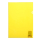 Папка-уголок A4, 160мкм прозрачная, желтая - фото 10850441