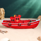 Сувенирная модель корабля «Катер красный», фигурка полистоун, 29×8×11 см - Фото 4